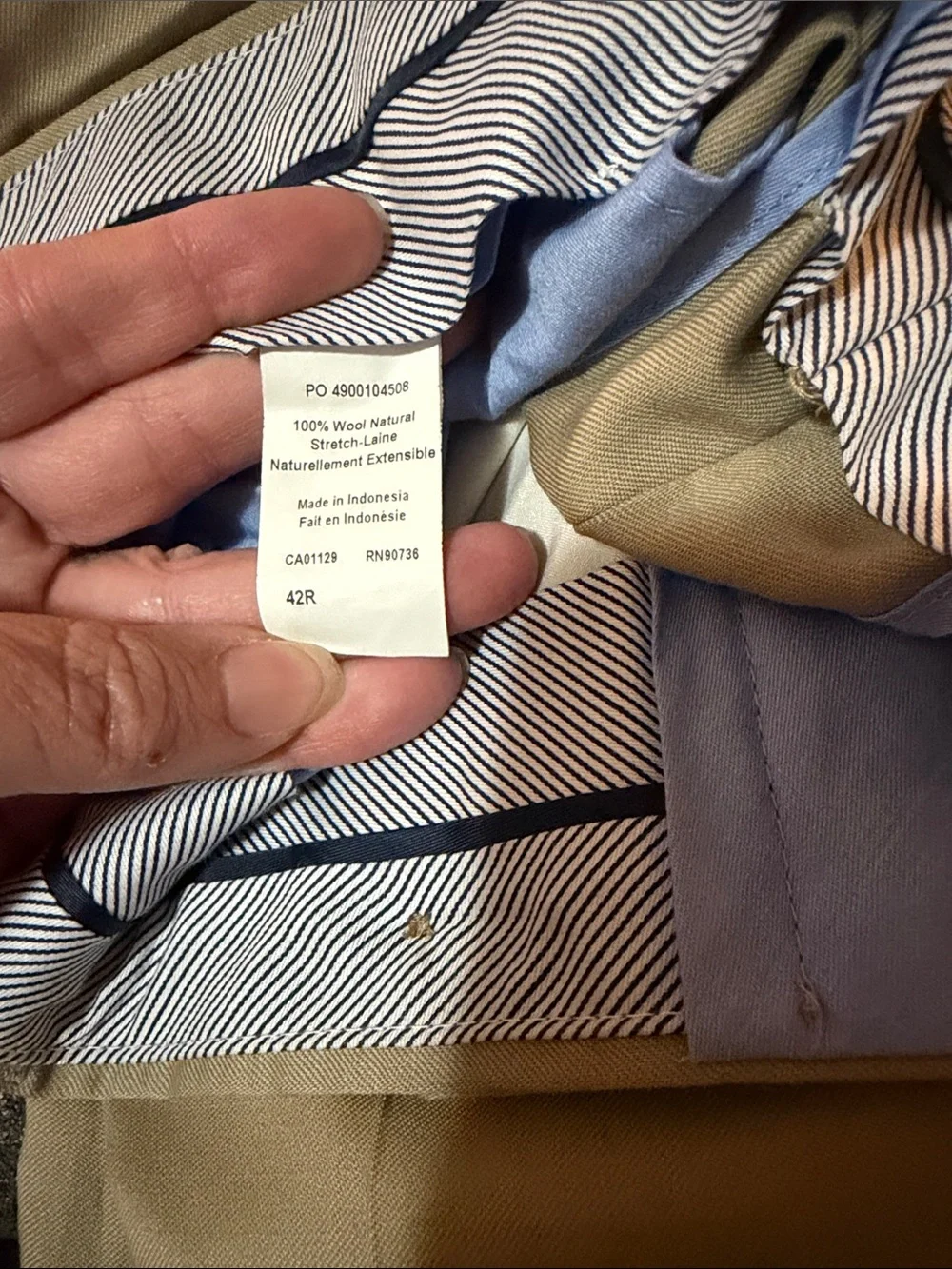 Hart Shaffner Marx Men’s Flat Front Pants 42R